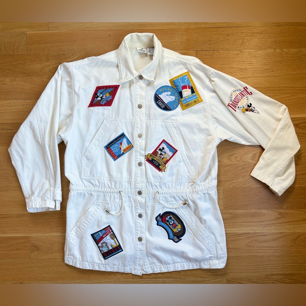 Vintage Disney Mickey Mouse “Transatlantic Luxury Co.” Jacket -Small- Rare 90s